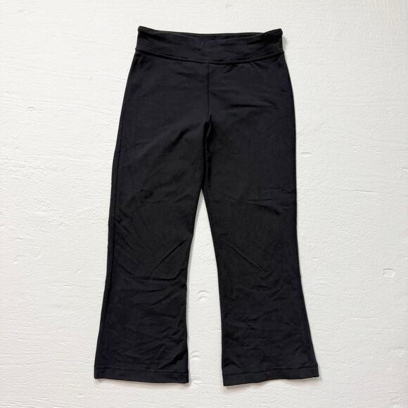 Lululemon Crop Black Split Hem Flare Yoga Pants, Size 2 - Picture 1 of 6